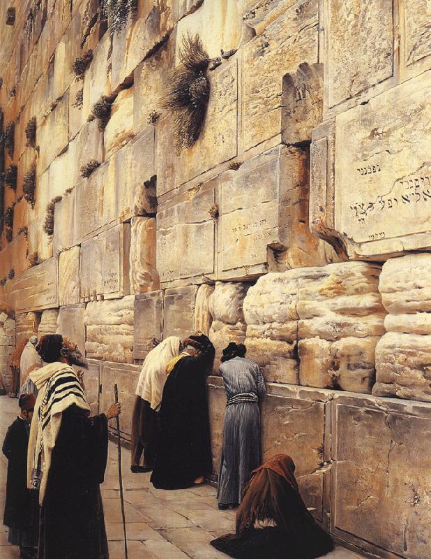 Gustav Bauernfeind The Wailing Wall, Jerusalem china oil painting image